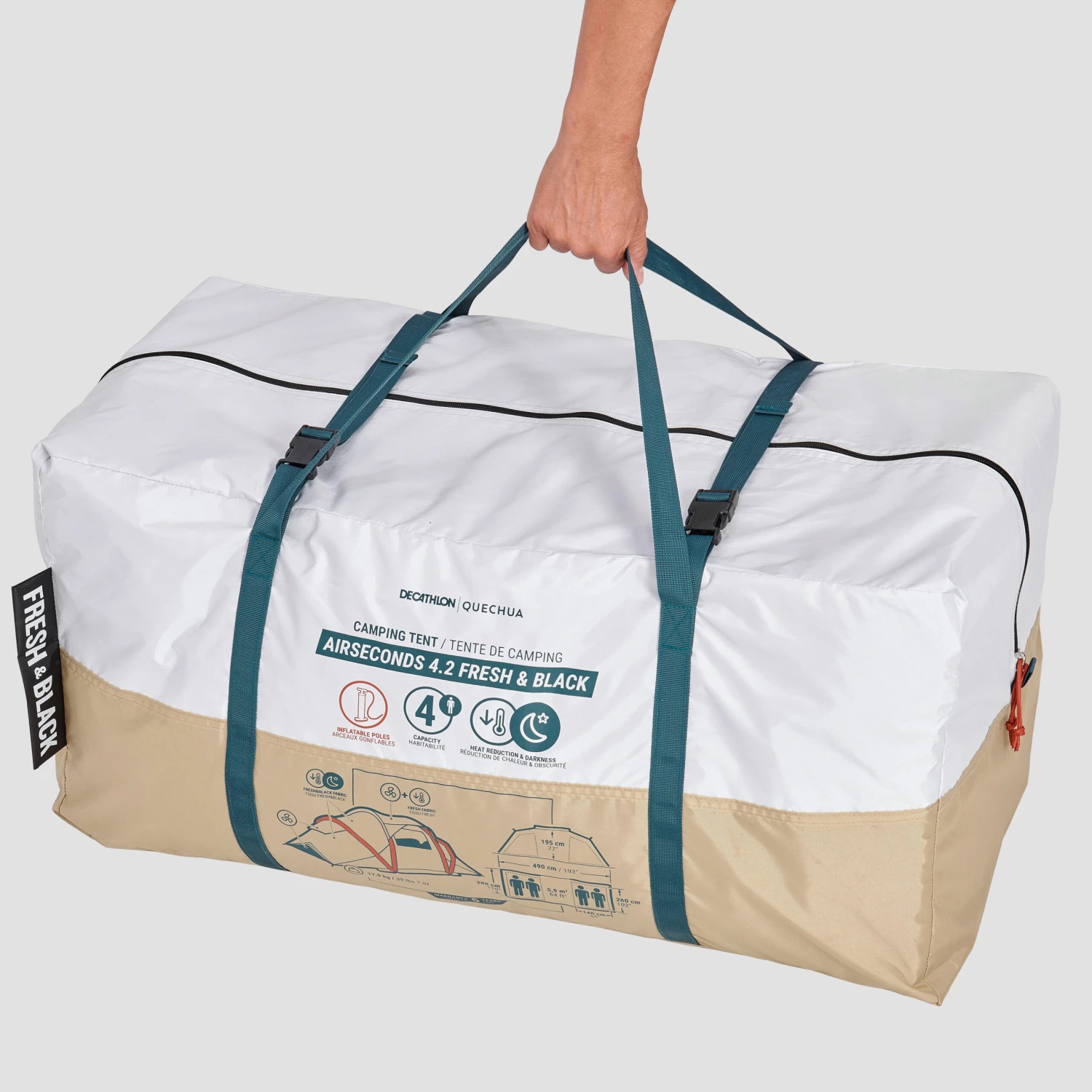 Quechua 4 Man Inflatable Blackout Tent 4 Quechua 4 Man Inflatable Blackout Tent - Image 4