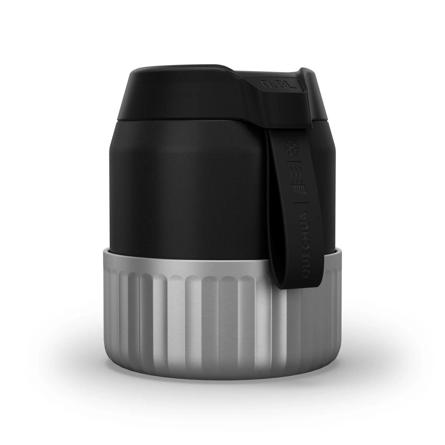 Quechua Stainless Steel Isothermal Food Box For Hiking MH500 0.8 L With Bowl Black 1 Quechua Stainless Steel Isothermal Food Box For Hiking MH500 0.8 L With Bowl Black