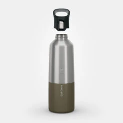 Quechua Isothermal Stainless Steel Hiking Flask MH500 1 L Khaki -Outdoor Camping Store k40efb28095dd8c863ef54d2162f7eba9