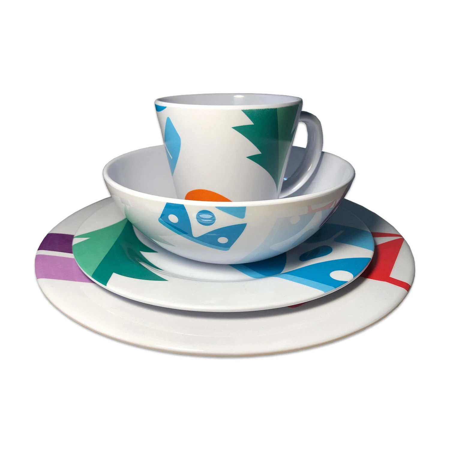 OLPRO Spring Bay Melamine Set (8 Piece) 1 OLPRO Spring Bay Melamine Set (8 Piece)