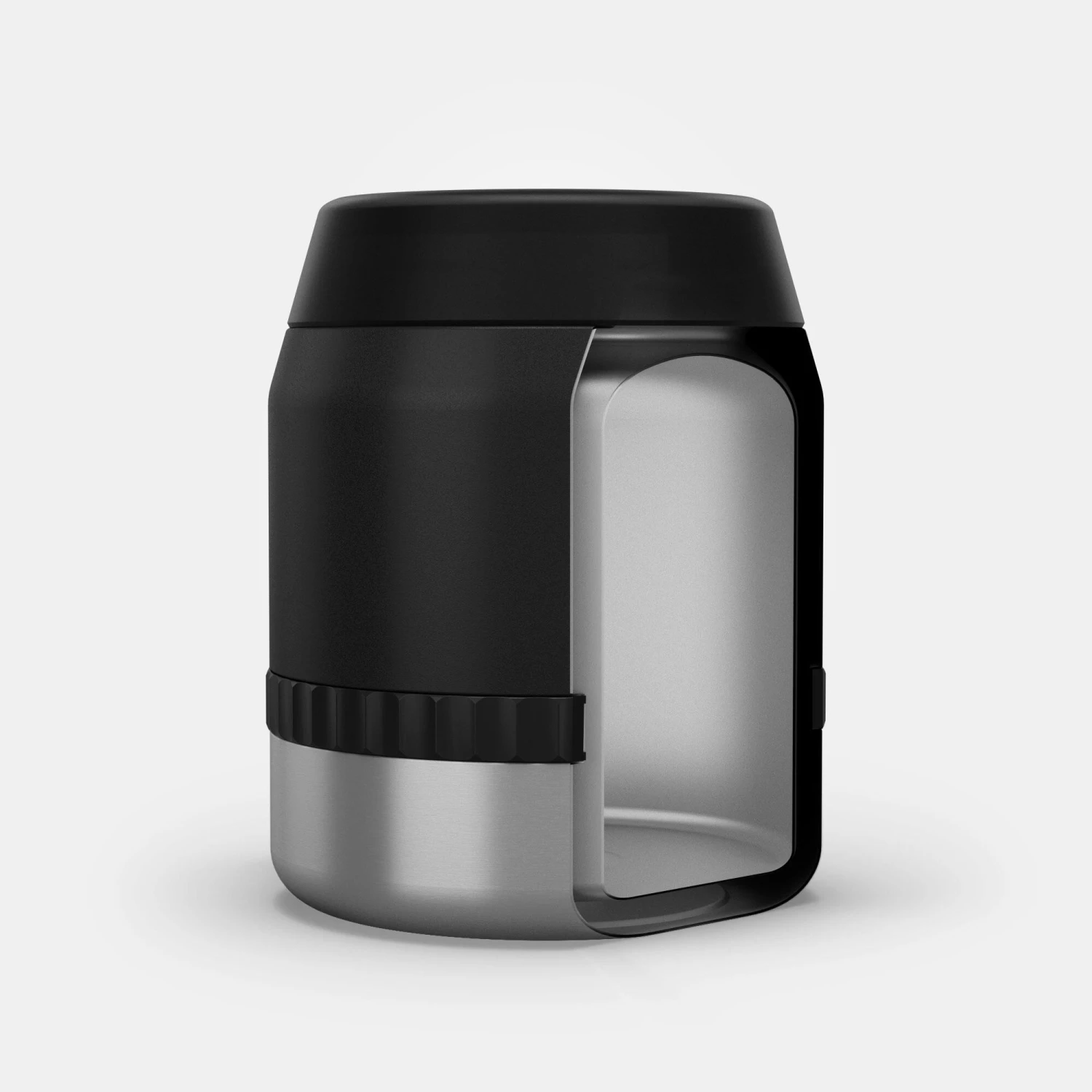 Quechua Stainless Steel Isothermal Food Box For Hiking MH500 0.8 L With Bowl Black 4 Quechua Stainless Steel Isothermal Food Box For Hiking MH500 0.8 L With Bowl Black - Image 4