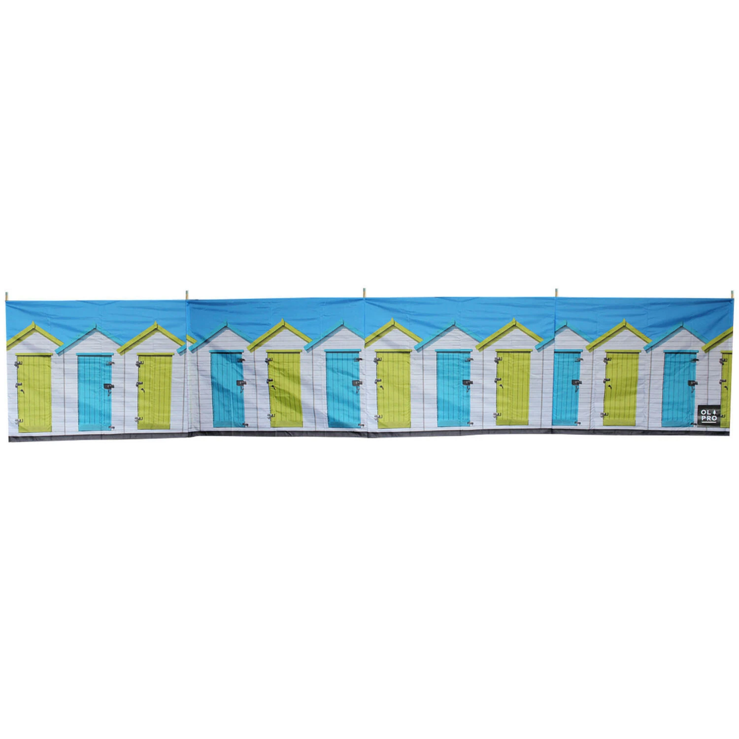 OLPRO The Beach Hut 5 Pole Wooden Windbreak 1 OLPRO The Beach Hut 5 Pole Wooden Windbreak